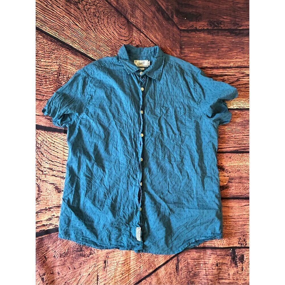 Men’s 100% Cotton Greyers Button-up‎ Short Sleeve Shirt Size M